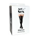 Лаковані панчохи зі шнурівкою Art of Sex - Mistress, чорні, розмір S-2
