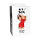 Сексуальна лакована сукня на шнурівці Art of Sex - Ginger червона L-2XL-2