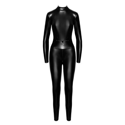 Комбінезон Noir Handmade F319 Caged wetlook catsuit with zippers and ring - L
