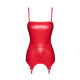 Корсет з підв'язками для панчіх Noir Handmade F368 Bombshell Fierce Corset-belt Red XL-8