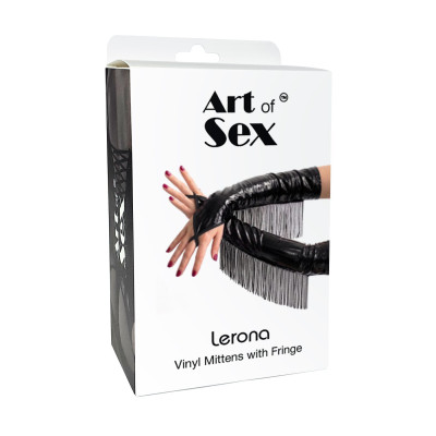 Вінілові мітенки Art of Sex - Lerona, розмір S, колір червоний