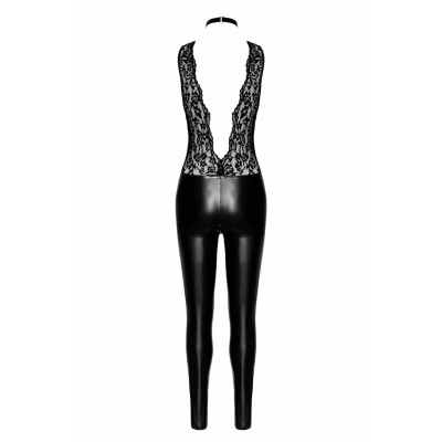 Комбінезон Noir Handmade F298 Libido Deep-V catsuit with collar and pearl chain - XL