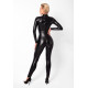Комбінезон Noir Handmade F319 Caged wetlook catsuit with zippers and ring - XL-2
