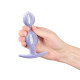 Анальні кульки Fun Factory B BALLS DUO Purple, ефект вібрації, діаметр 3,2 та 3,6 см-1