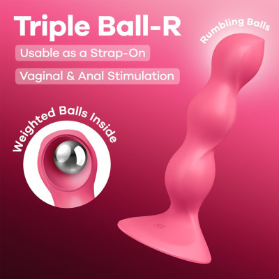 Анальний стимулятор-намистини Satisfyer Triple Ball-R Red