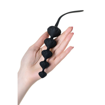 Набір анальних намистин Satisfyer Beads Black, силікон, макс. діаметр 3,3 см та 3,5 см Набір анальних намистин Satisfyer Beads Black, силікон, макс. діаметр 3,3 см та 3,5 см