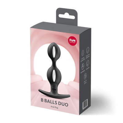 Анальні кульки Fun Factory B BALLS DUO Black, ефект вібрації, діаметр 3,2 та 3,6 см Анальні кульки Fun Factory B BALLS DUO Black, ефект вібрації, діаметр 3,2 та 3,6 см
