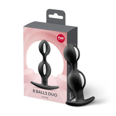 Анальні кульки Fun Factory B BALLS DUO Black, ефект вібрації, діаметр 3,2 та 3,6 см Анальні кульки Fun Factory B BALLS DUO Black, ефект вібрації, діаметр 3,2 та 3,6 см