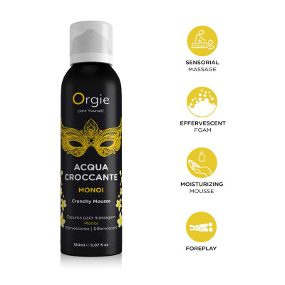 Масажна пінка Orgie – Acqua Croccante Monoi (150 мл), ефект бульбашок, що лопаються Масажна пінка Orgie – Acqua Croccante Monoi (150 мл), ефект бульбашок, що лопаються