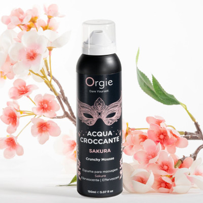 Масажна пінка Orgie – Acqua Croccante Sakura (150 мл), ефект бульбашок, що лопаються Масажна пінка Orgie – Acqua Croccante Sakura (150 мл), ефект бульбашок, що лопаються