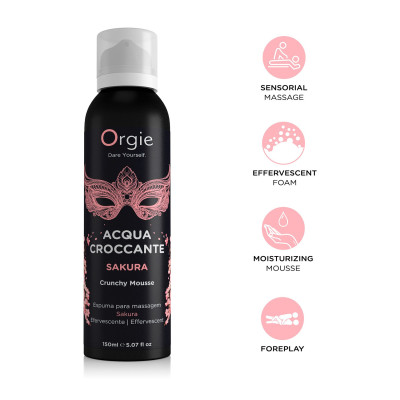 Масажна пінка Orgie – Acqua Croccante Sakura (150 мл), ефект бульбашок, що лопаються Масажна пінка Orgie – Acqua Croccante Sakura (150 мл), ефект бульбашок, що лопаються