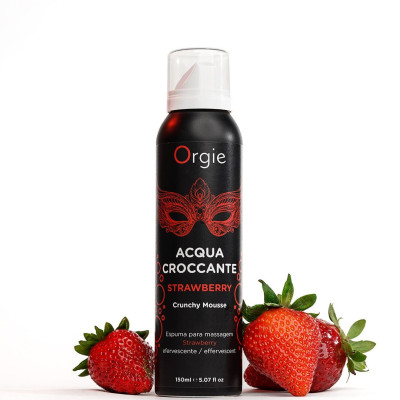 Масажна пінка Orgie – Acqua Croccante Strawberry (150 мл), ефект бульбашок, що лопаються Масажна пінка Orgie – Acqua Croccante Strawberry (150 мл), ефект бульбашок, що лопаються