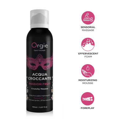 Масажна пінка Orgie – Acqua Croccante Passion Fruit (150 мл), ефект бульбашок, що лопаються Масажна пінка Orgie – Acqua Croccante Passion Fruit (150 мл), ефект бульбашок, що лопаються