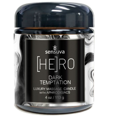 Масажна свічка Sensuva [HE]RO Dark Temptation Massage Oil Candle 113г
