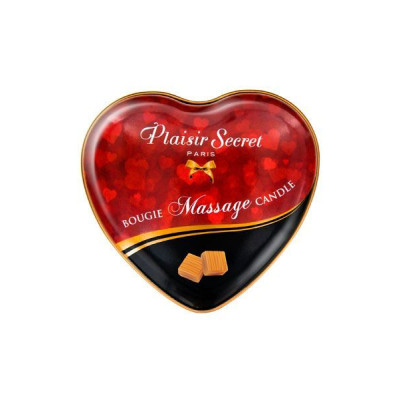 Масажна свічка серце Plaisirs Secrets Caramel (35 мл)