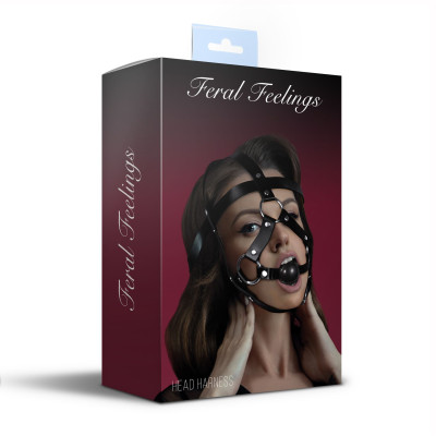 Маска збруя з кляпом Feral Feelings Head Harness