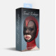 Маска серце сітка з відкритим ротом Feral Feelings - Hearts Mask Red/Black-1
