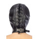 Капюшон з кляпом для БДСМ Fetish Tentation BDSM hood in leatherette with removable gag-1