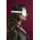 Маска на очі Feral Feelings - Blindfold Mask, натуральна шкіра, біла-2