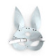 Шкіряна маска Зайчика Art of Sex - Bunny mask, колір Білий-3