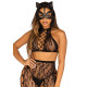 Leg Avenue Vegan leather studded catmask Black-2