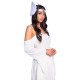 Leg Avenue Feather headband White-2