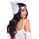 Leg Avenue Feather headband White-1