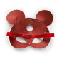 Шкіряна маска зайчика Art of Sex - Mouse Mask, колір Червоний-3