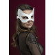 Маска кішечки Feral Feelings - Kitten Mask, натуральна шкіра, біла-3