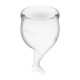 Набір менструальних чаш Satisfyer Feel Secure (transparent), 15мл і 20мл, мішечок для зберігання-1