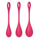 Набір йоні намистин Satisfyer Yoni Power 1 Red, діаметр 2-2,5-3см, вага 22-46-74гр-2