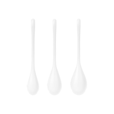 Набір йоні намистин Satisfyer Yoni Power 1 White, діаметр 2-2,5-3см, вага 22-46-74гр Набір йоні намистин Satisfyer Yoni Power 1 White, діаметр 2-2,5-3см, вага 22-46-74гр