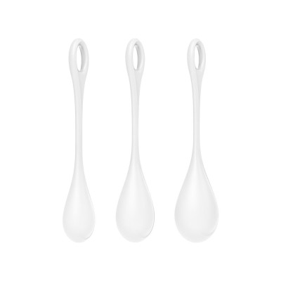 Набір йоні намистин Satisfyer Yoni Power 1 White, діаметр 2-2,5-3см, вага 22-46-74гр Набір йоні намистин Satisfyer Yoni Power 1 White, діаметр 2-2,5-3см, вага 22-46-74гр