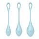 Набір йоні намистин Satisfyer Yoni Power 2 Light Blue, диаметр 2-2,5-3см, вес 22-44-73гр-3