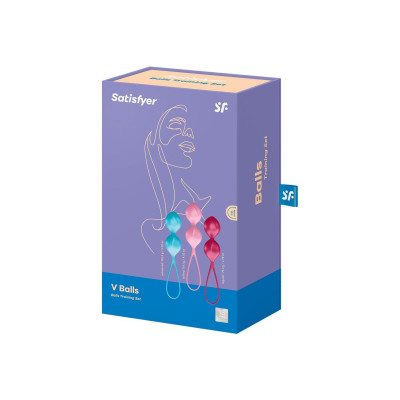 Вагінальні кульки Satisfyer V Balls (3 пари), діаметр 3,4см, вага 79-114-150г, монолітні