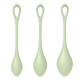 Набір йоні намистин Satisfyer Yoni Power 2 Light Green, диаметр 2-2,5-3см, вес 22-44-73гр-2