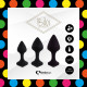 Набір силіконових анальних пробок FeelzToys - Bibi Butt Plug Set 3 pcs Black-2