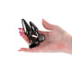 Набір анальних пробок NS Novelties Rear Assets - Tapered Trainer Kit - Gunmetal - Black-1