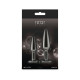 Набір анальних пробок NS Novelties Rear Assets - Tapered Trainer Kit - Gunmetal - Black-3