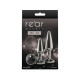 Набір анальних пробок NS Novelties Rear Assets - Tapered Trainer Kit - Gunmetal - Black-2