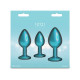 Набір анальних пробок NS Novelties Rear Assets - Trainer Kit - Iridescent Teal - Teal Gem-3
