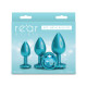 Набір анальних пробок NS Novelties Rear Assets - Trainer Kit - Iridescent Teal - Teal Gem-2