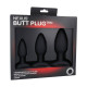 Набір анальних пробок Nexus Butt Plug Trio, макс. діаметр 3–4–5 см-1