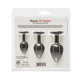 Набір силіконових анальних пробок BMS Roses Til’ Dawn Silicone Anal Plug Kit Starter Kit Black-4