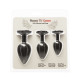 Набір силіконових анальних пробок BMS Roses Til’ Dawn Silicone Anal Plug Kit Starter Kit Black-3