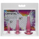Набір анальних пробок Doc Johnson Crystal Jellies - Pink, макс. діаметр 2см - 3 см - 4 см-1