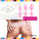 Набір силіконових анальних пробок FeelzToys - Bibi Butt Plug Set 3 pcs Pink-4