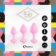 Набір силіконових анальних пробок FeelzToys - Bibi Butt Plug Set 3 pcs Pink-2