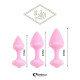 Набір силіконових анальних пробок FeelzToys - Bibi Butt Plug Set 3 pcs Pink-1
