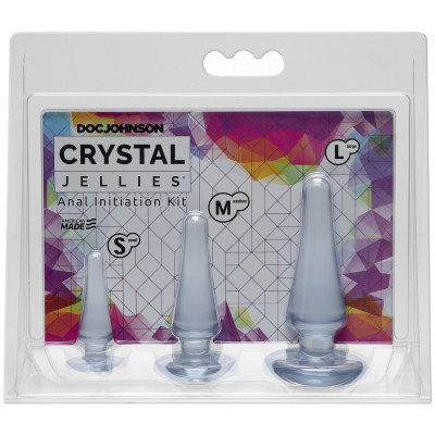 Набір анальних пробок Doc Johnson Crystal Jellies Anal - Clear, макс. діаметр 2см - 3 см - 4 см Набір анальних пробок Doc Johnson Crystal Jellies Anal - Clear, макс. діаметр 2см - 3 см - 4 см